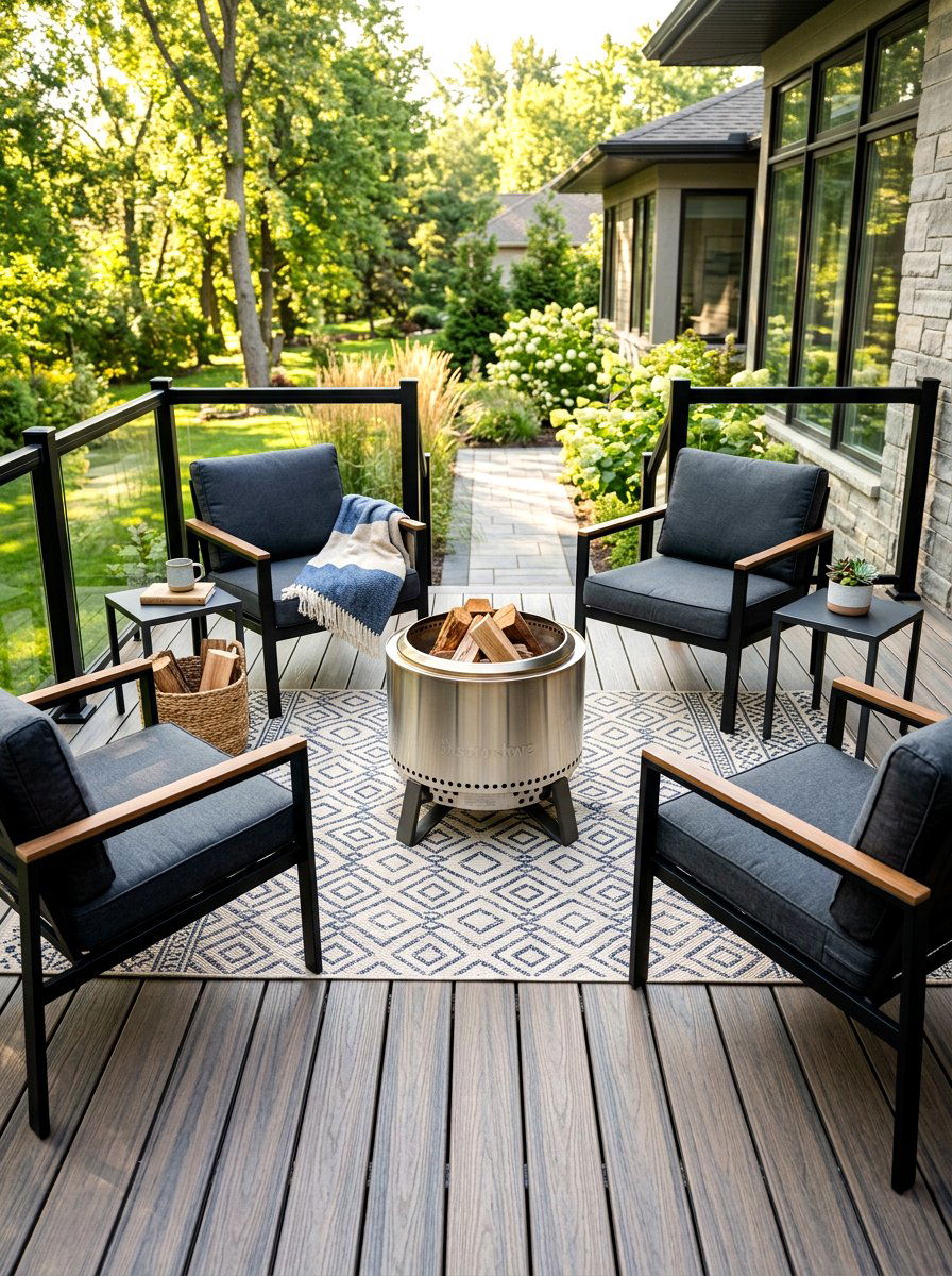 Portable Fire Pit Deck - 30 fire pit patio ideas