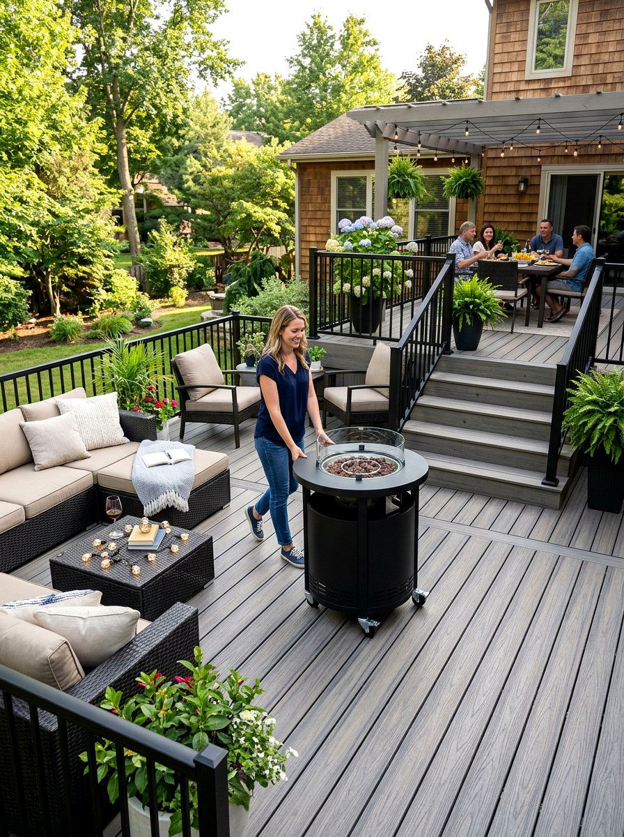 Portable Fire Table - 30 deck fire table ideas