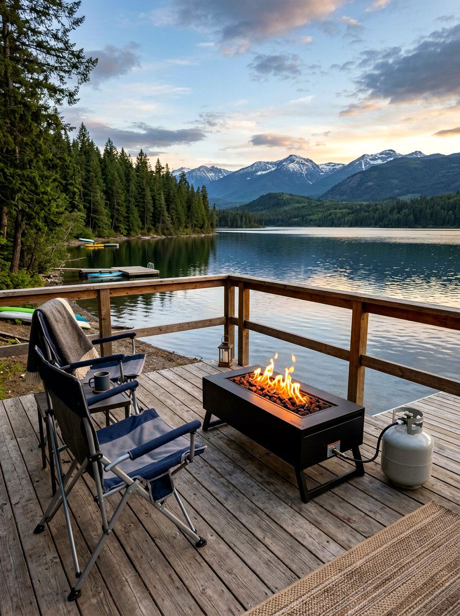 Portable Gas Fire Pit - 30 gas fire pit ideas