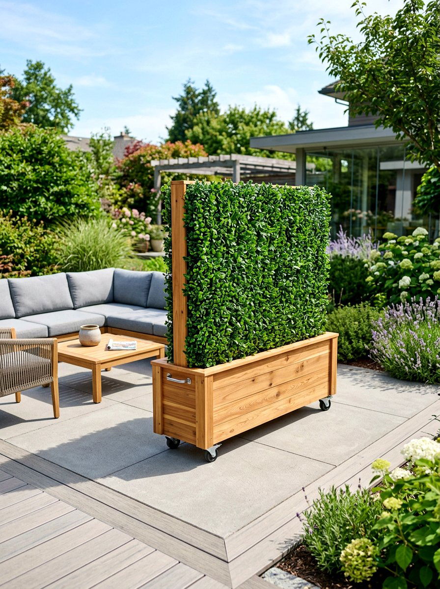 Portable Hedge On Wheels - 30 hedge wall patio ideas