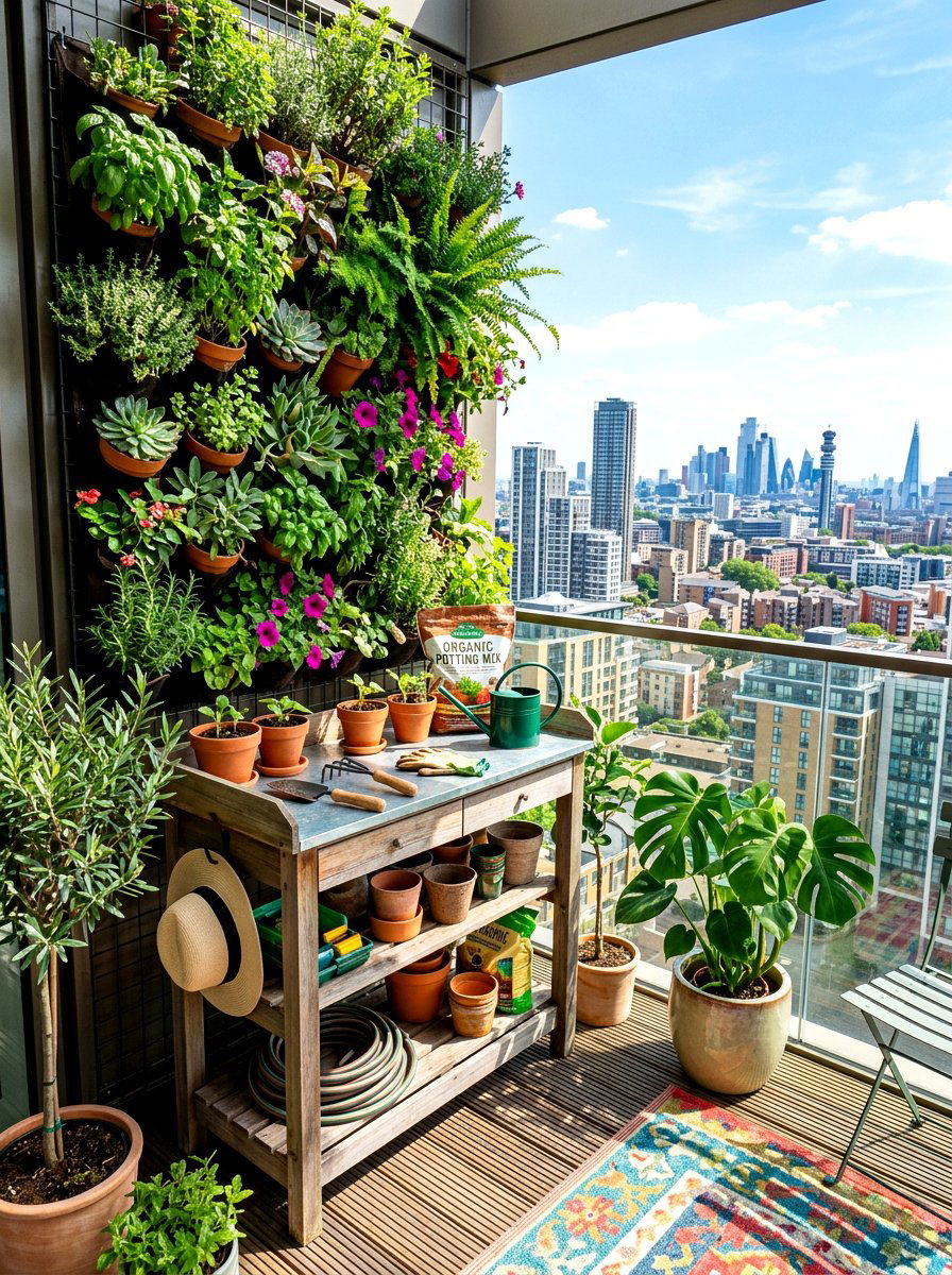 Portable Potting Bench For Balcony - 30 outdoor potting station ideas