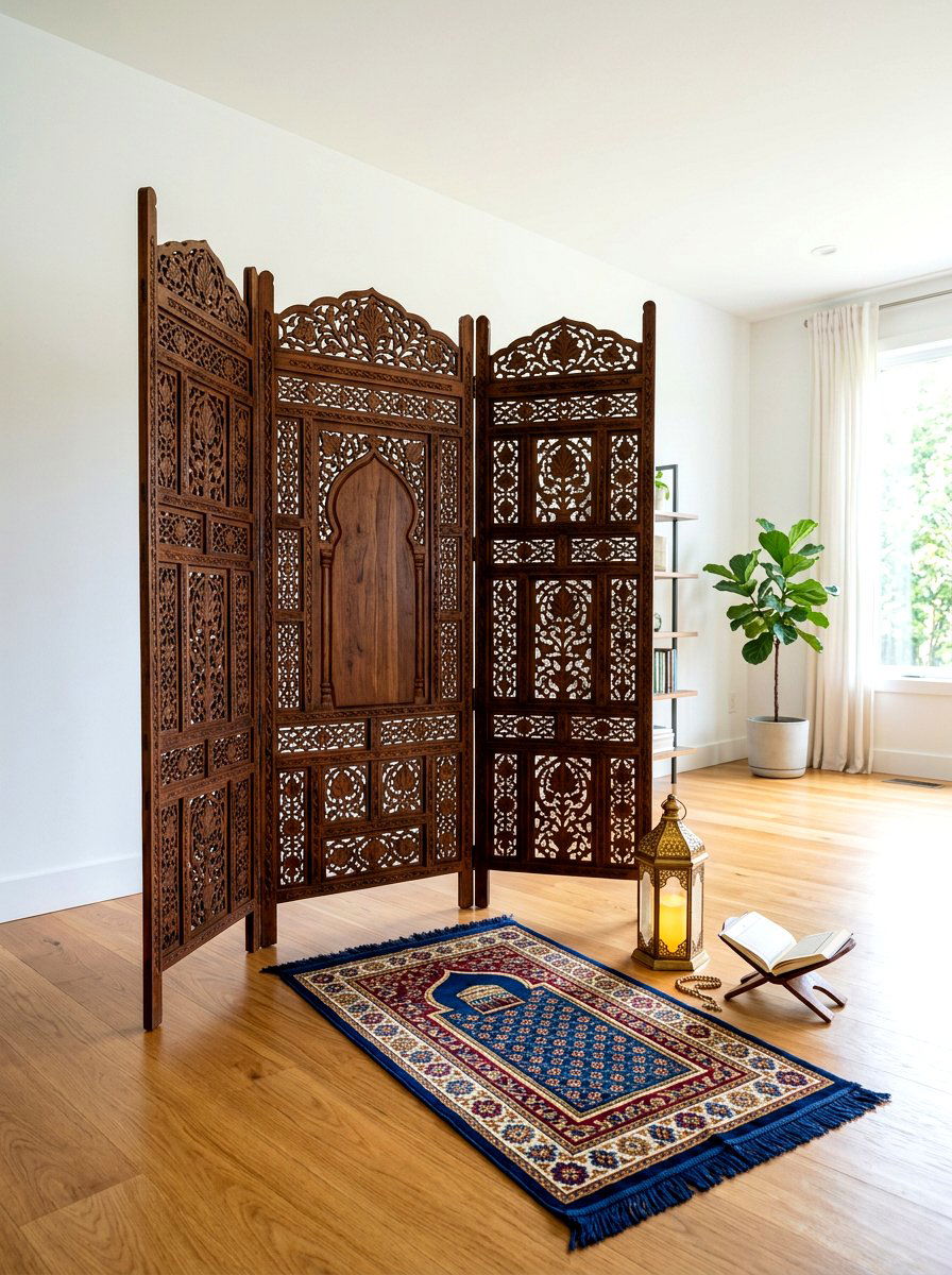 Portable Prayer Screen Area - 30 prayer room ideas