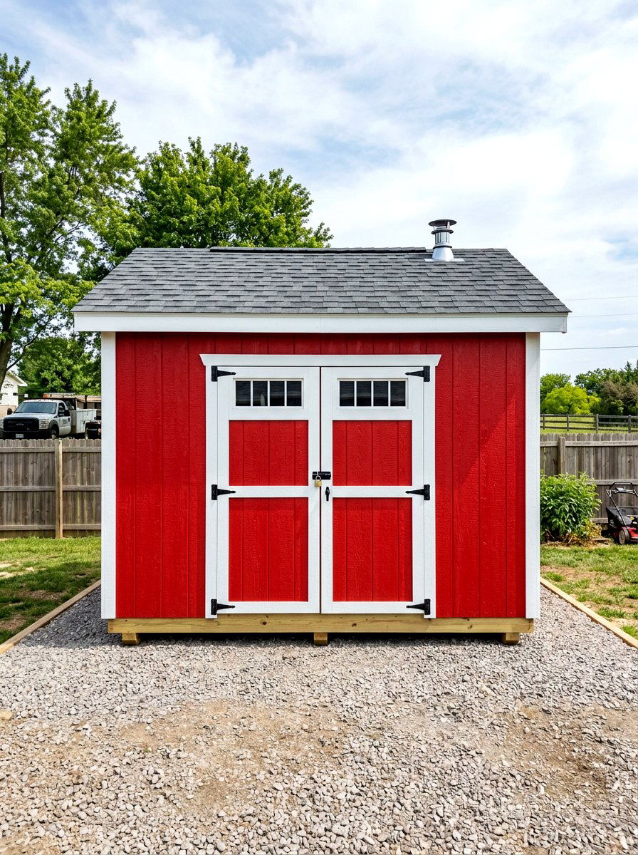 Portable Skid Shed - 30 backyard workshop shed ideas