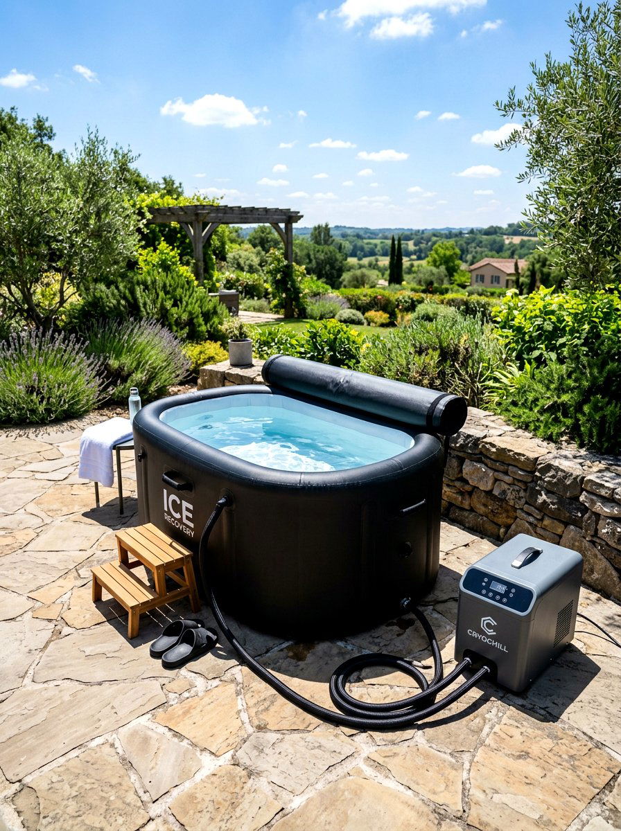 Portable cold plunge setup - 30 cold plunge backyard ideas
