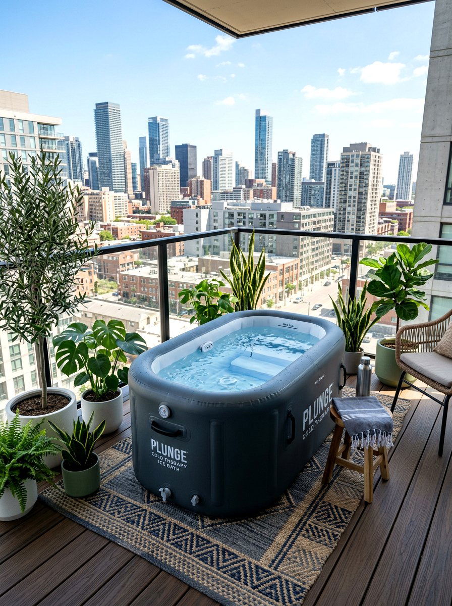 Portable inflatable cold plunge - 30 cold plunge bath ideas