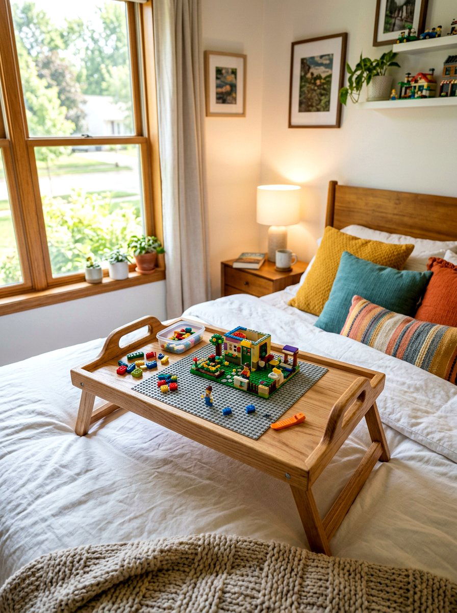 Portable lego tray table - 30 lego table ideas