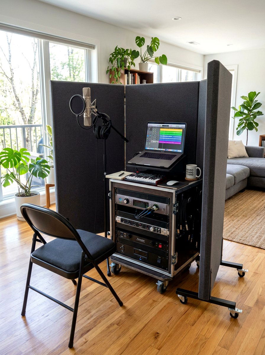 Portable mobile recording station - 30 recording room ideas
