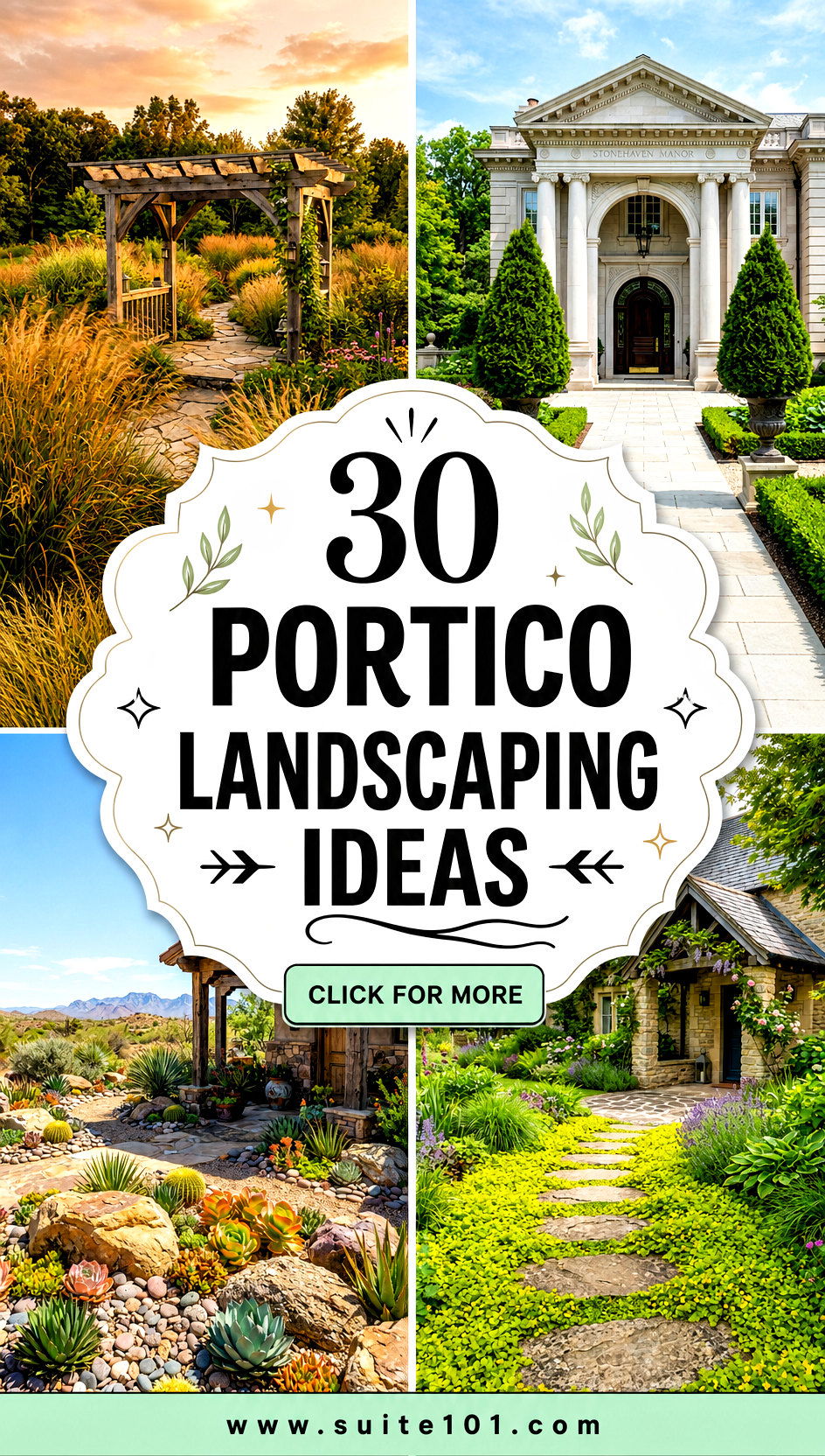 Portico Landscaping Ideas 30 Welcome-Home Touches to Look Great - Portico Landscaping Ideas: 30 Welcome-Home Touches to Look Great