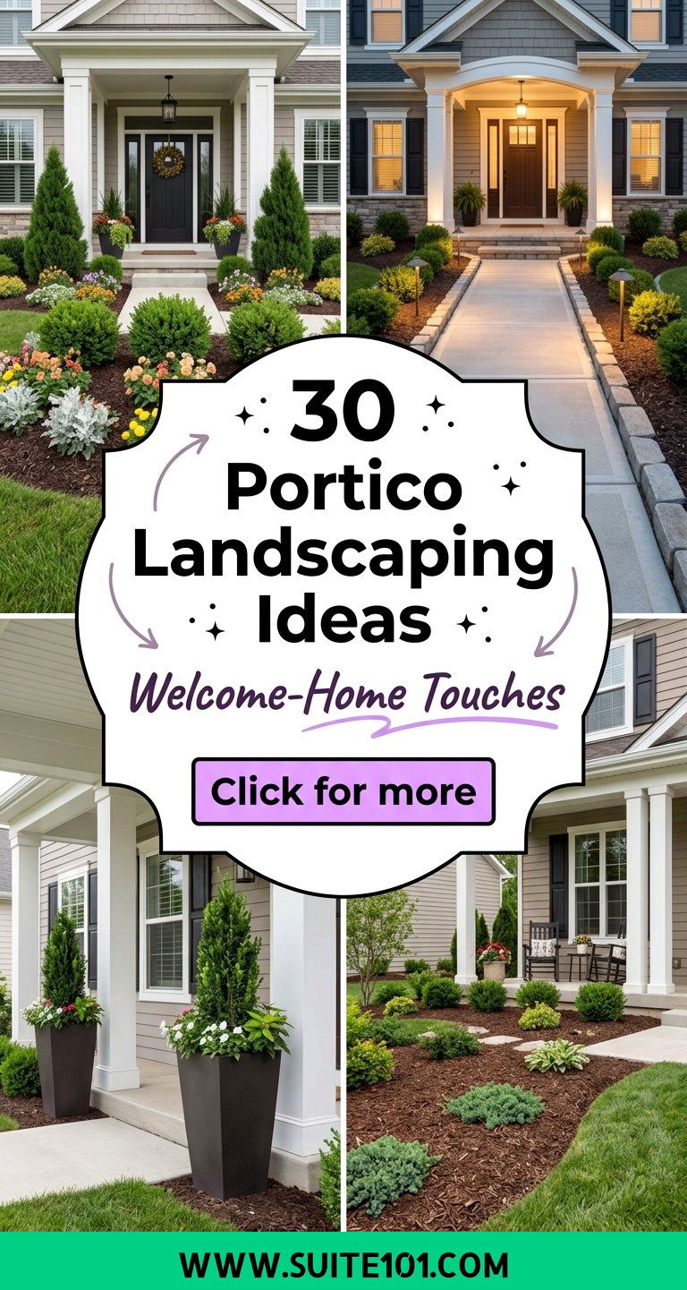 Portico Landscaping Ideas 30 Welcome-Home Touches to Look Great - Portico Landscaping Ideas: 30 Welcome-Home Touches to Look Great