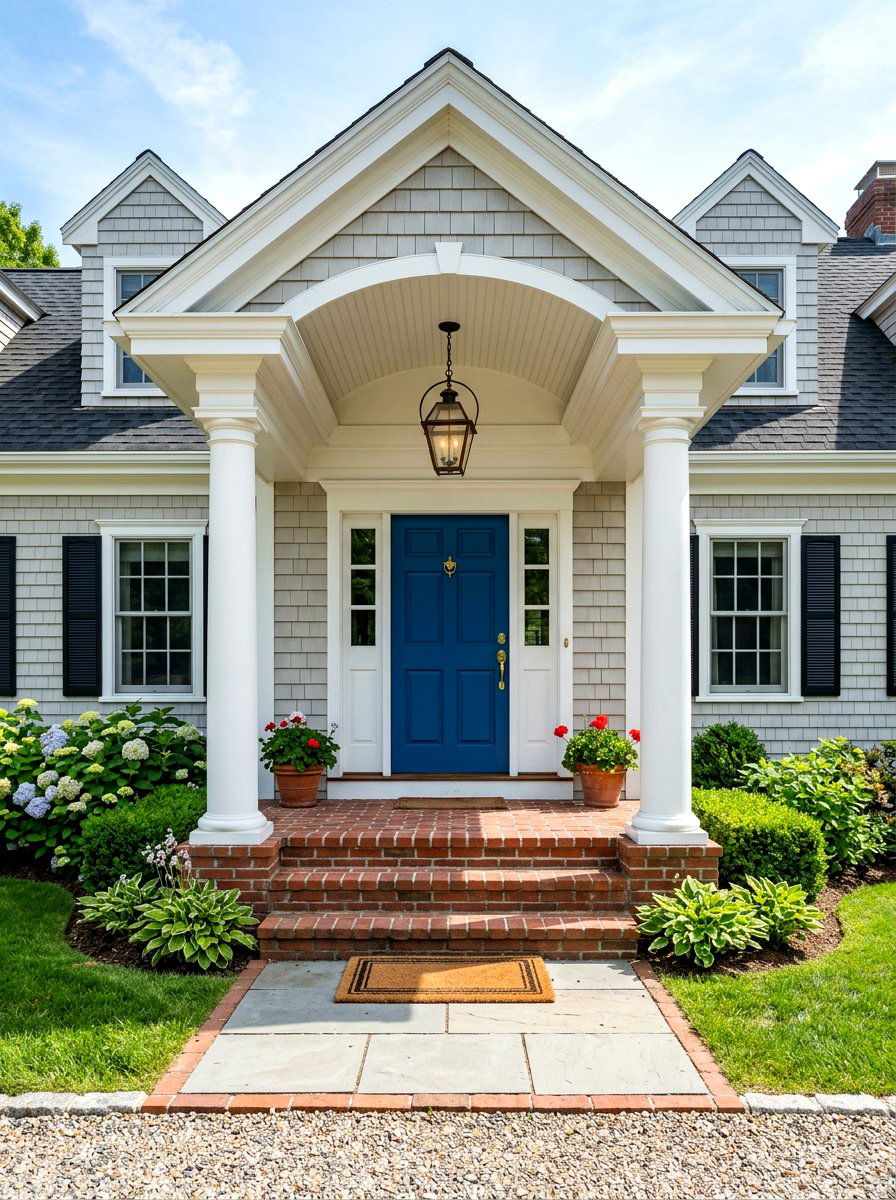 Portico entry - 30 Cape Cod exterior ideas