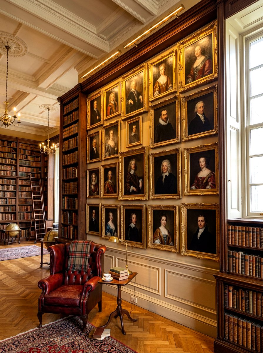 Portrait Gallery Wall - 30 maximalist art wall ideas