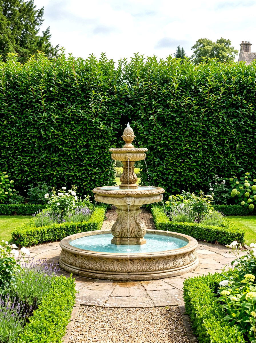Portuguese Laurel hedge - 30 evergreen privacy border ideas