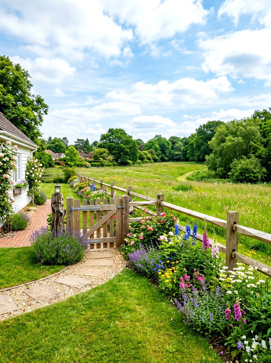 Post And Rail Fence - 30 small yard fence ideas