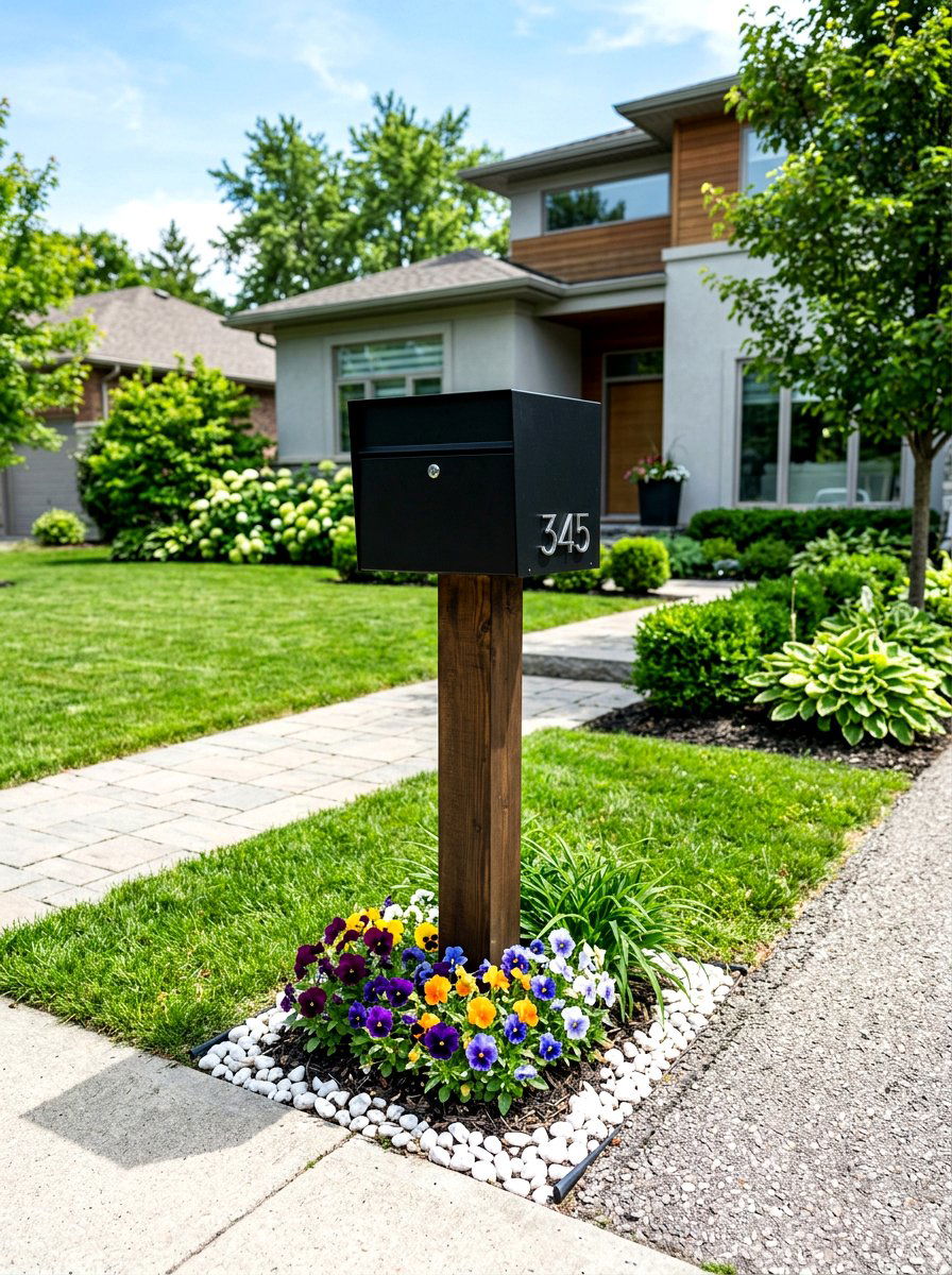 Post mounted mailbox - 30 simple curb appeal ideas