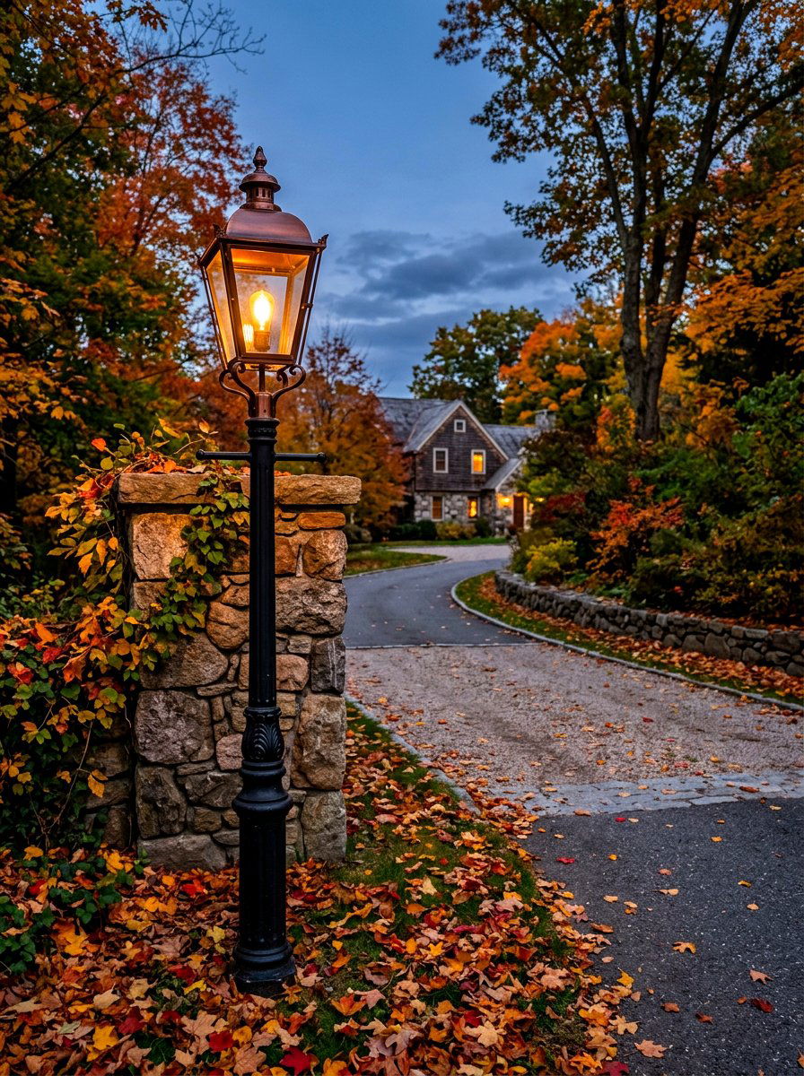Post top lantern - 30 exterior lighting ideas for front of house
