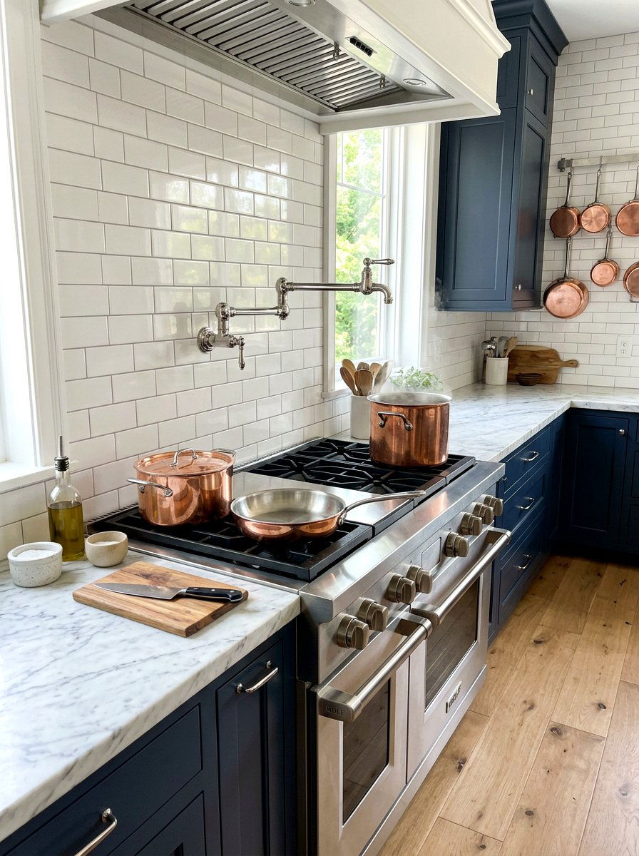 Pot Filler Faucet - 30 Hamptons kitchen ideas