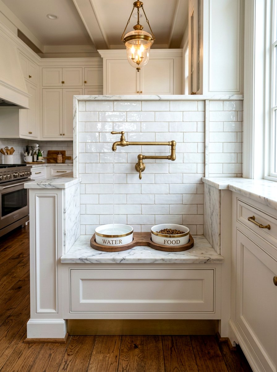 Pot Filler For Dog Water - 30 aesthetic pet station kitchen ideas