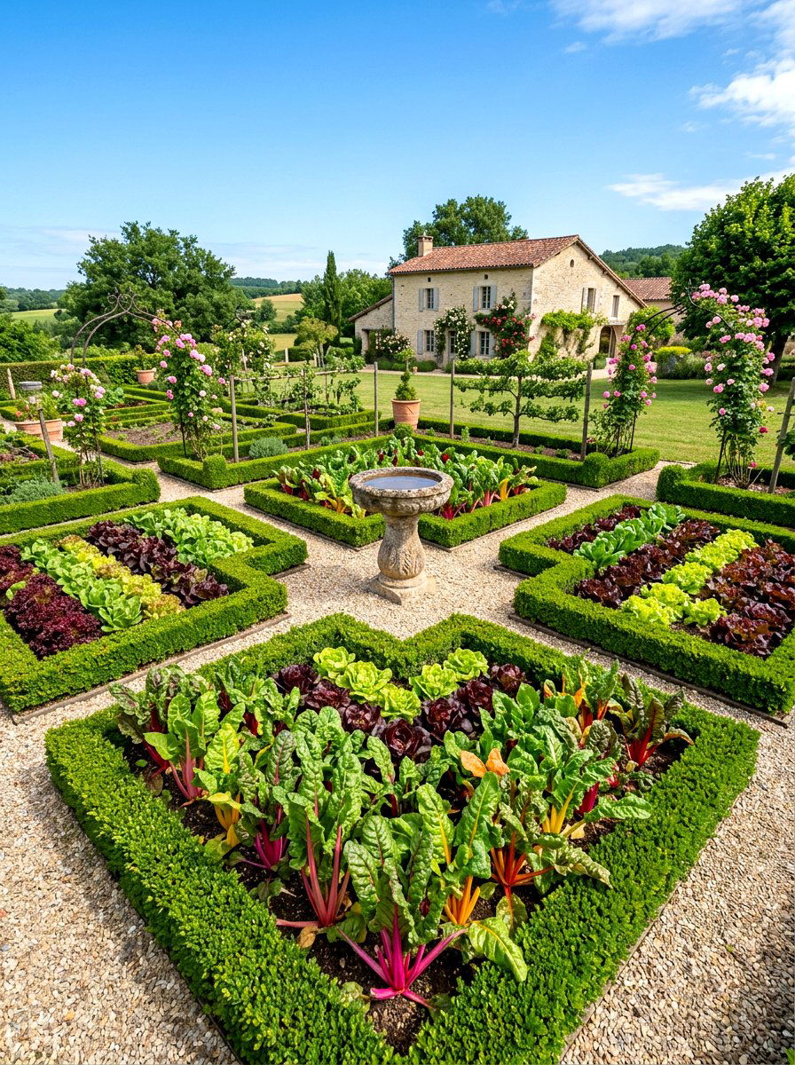 Potager Garden - 30 edible backyard landscaping ideas