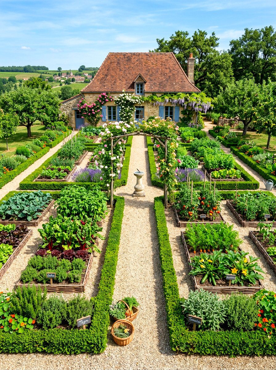 Potager Garden - 30 cottage landscaping ideas