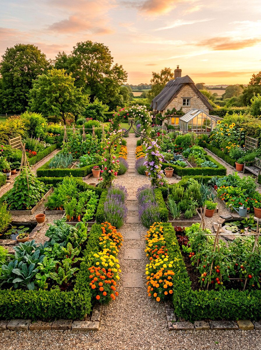 Potager Kitchen Garden - 30 vegetable garden layout ideas