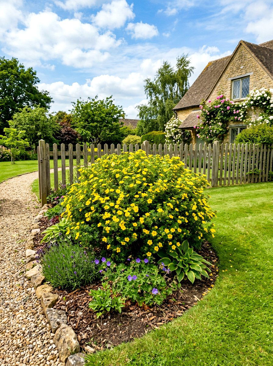 Potentilla Shrub - 30 front yard shrub ideas