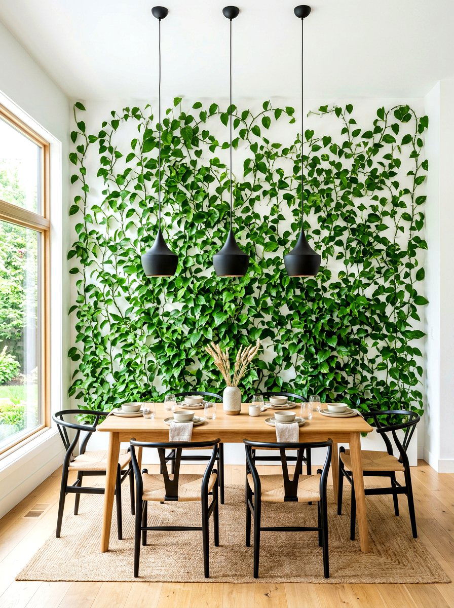 Pothos Climbing Wall - 30 living wall ideas
