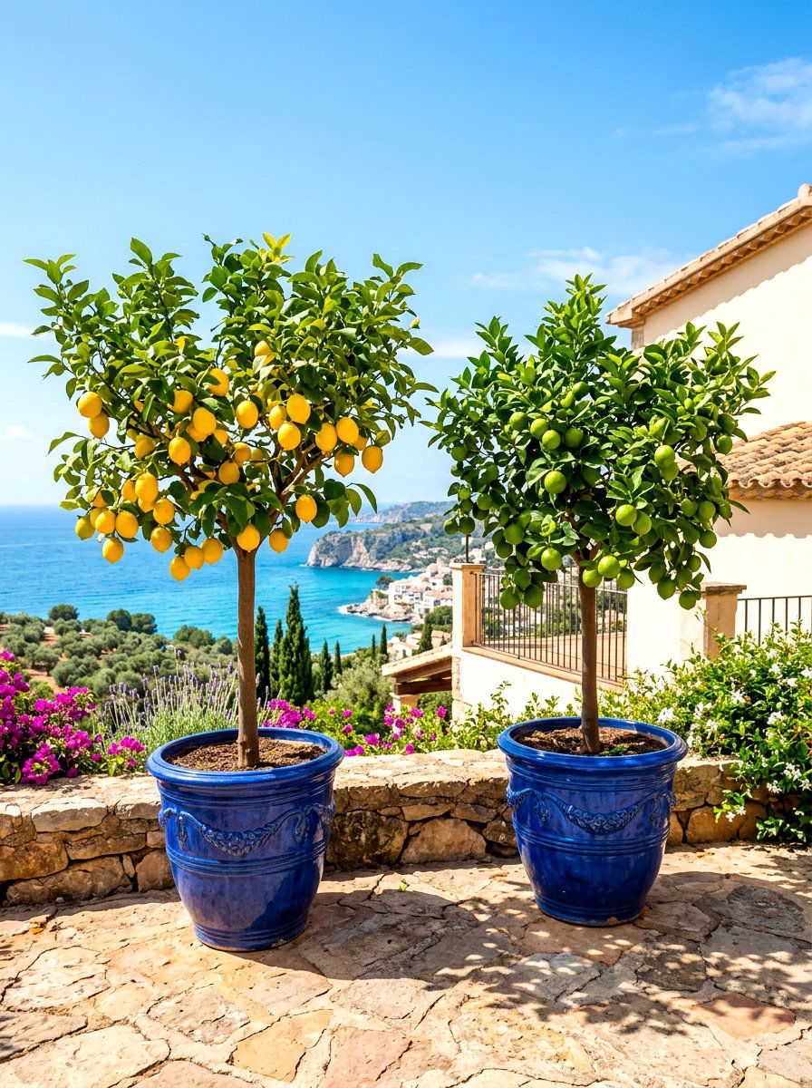 Potted Citrus Trees - 30 greenhouse corner ideas