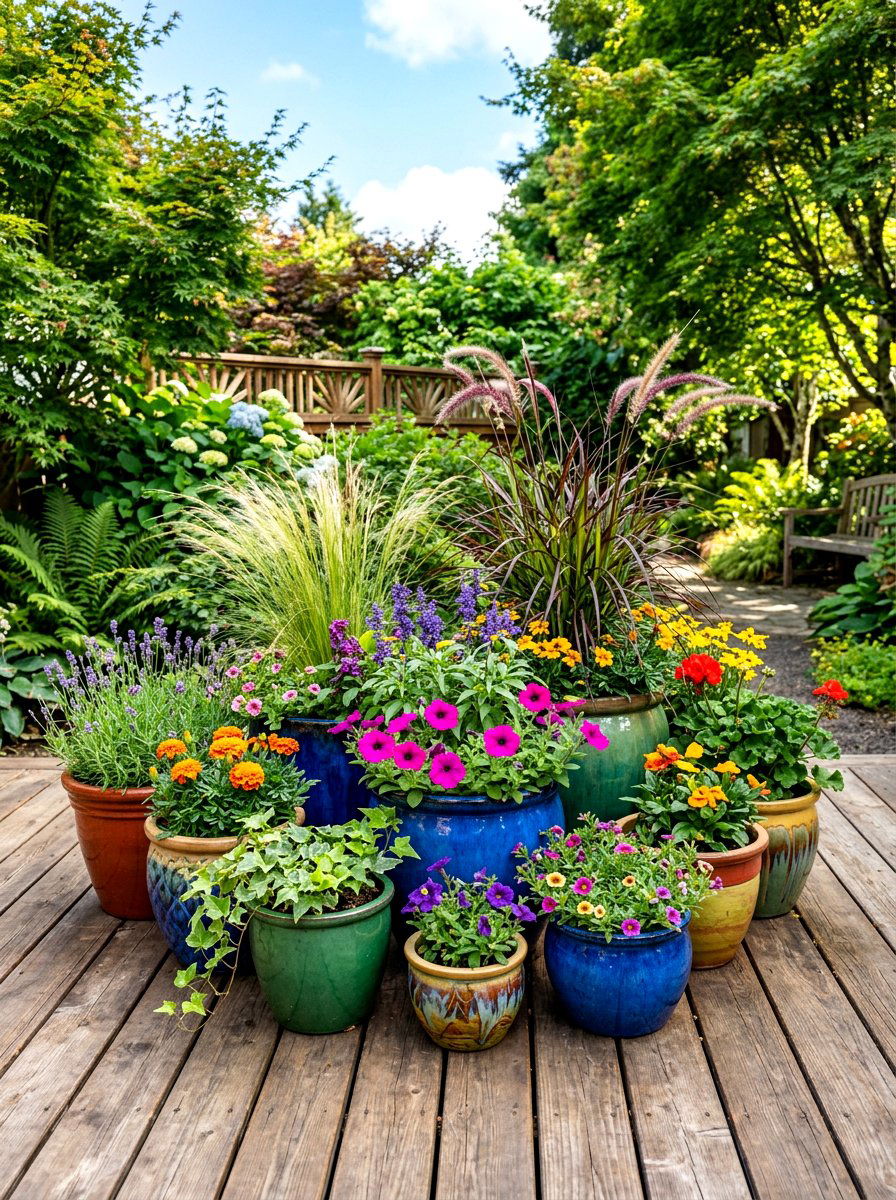 Potted Container Garden - 30 pocket garden ideas