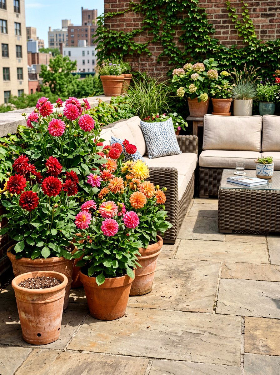 Potted Dahlia Patch - 30 dahlia cutting patch ideas