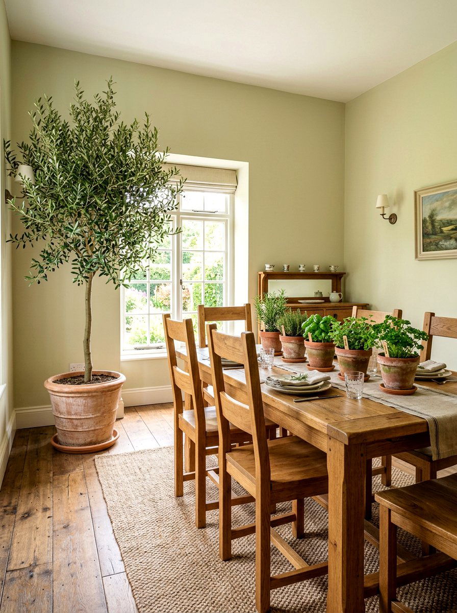 Potted Greenery Arrangement - 30 bistro dining room ideas