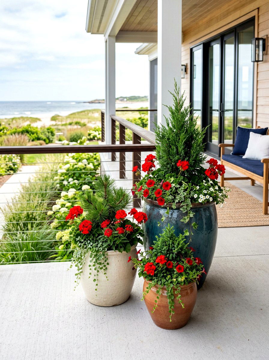 Potted Plant Arrangement - 30 small front yard ideas