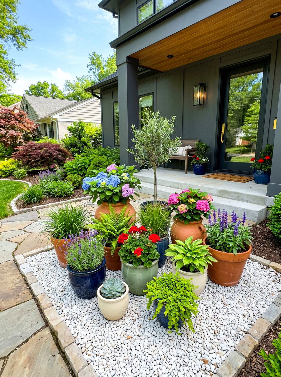 30 White Gravel Front Yard Ideas for Low-Maintenance Curb Appeal