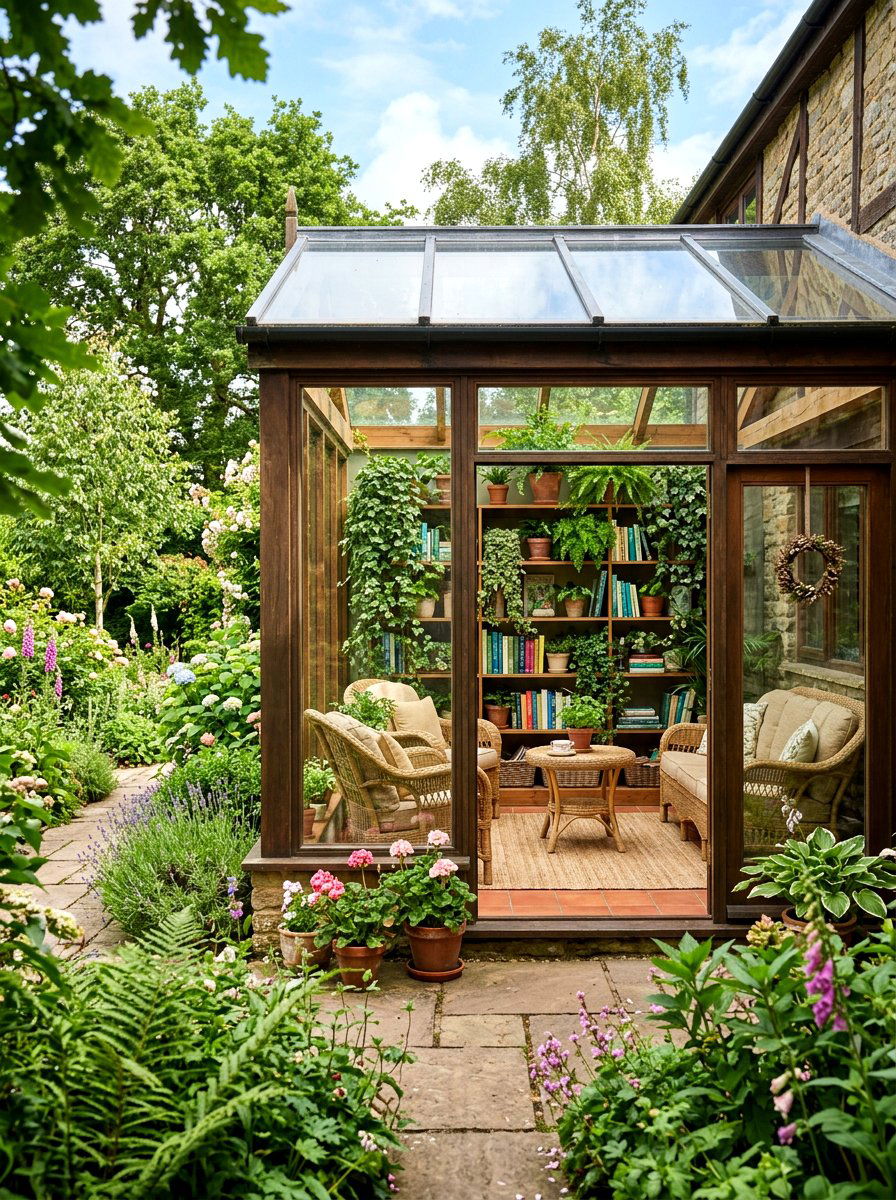 Potted Plant Shelf - 30 real bookshelf decor ideas