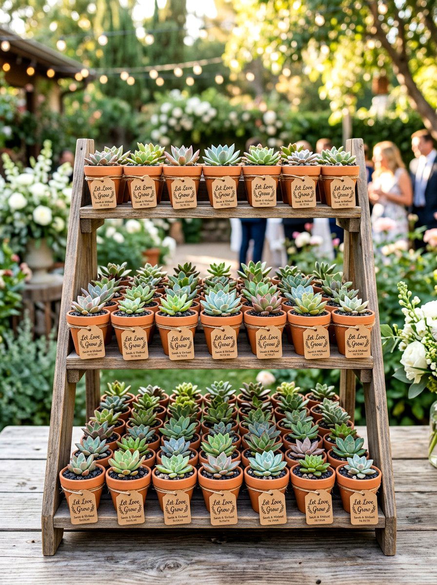 Potted Plant Wedding Favor - 30 cottage garden wedding ideas