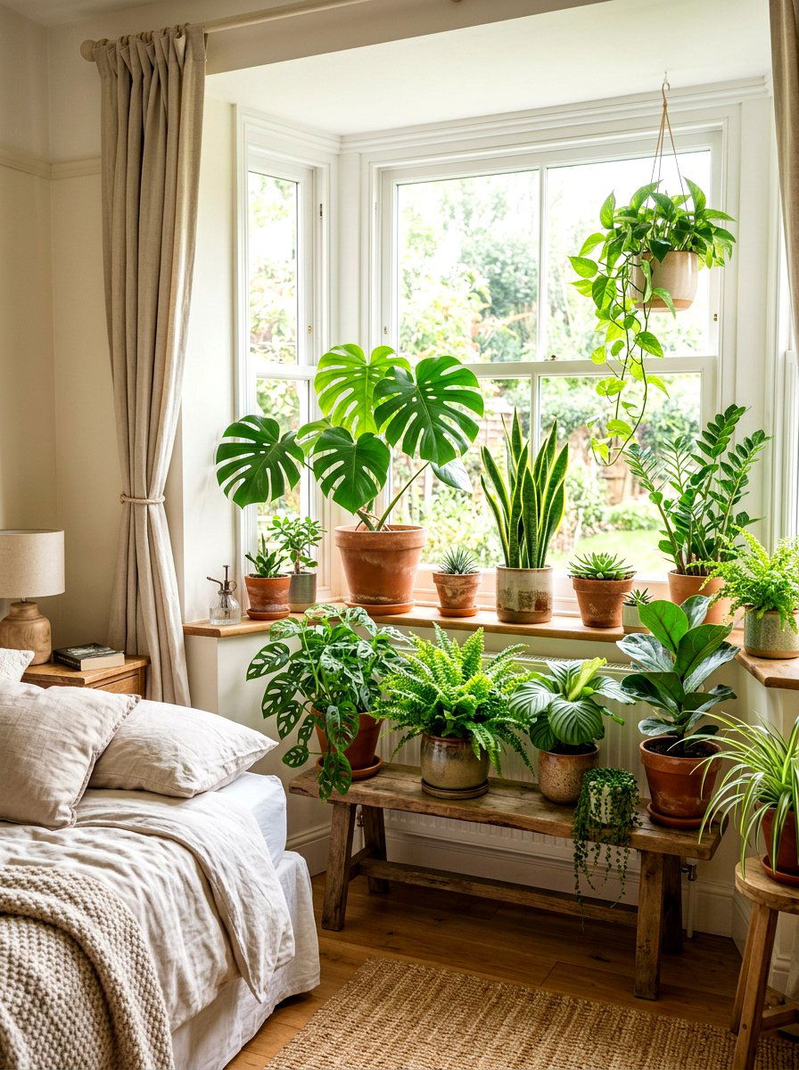 Potted Plants In Bedroom - 30 bedroom alcove ideas