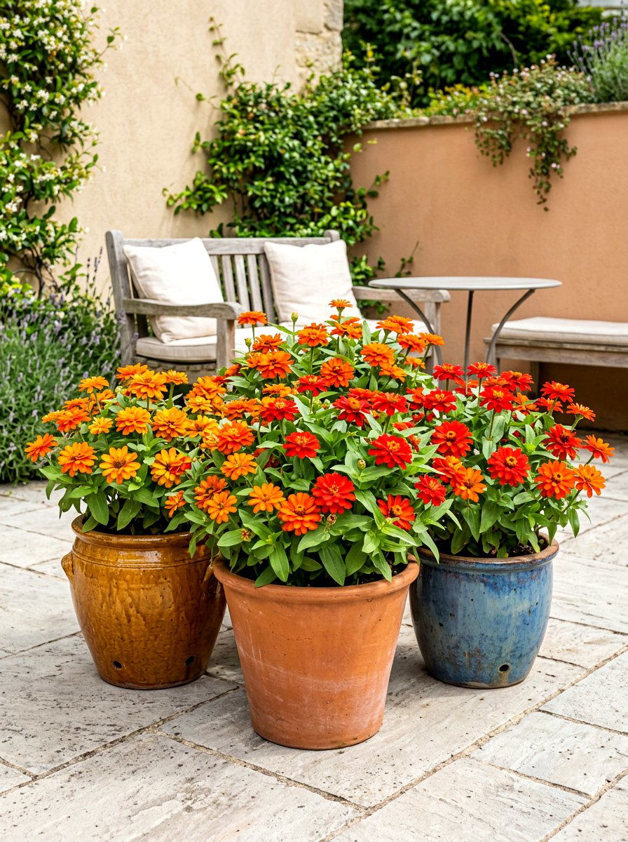 Potted Zinnias For Patio - 30 zinnia garden ideas
