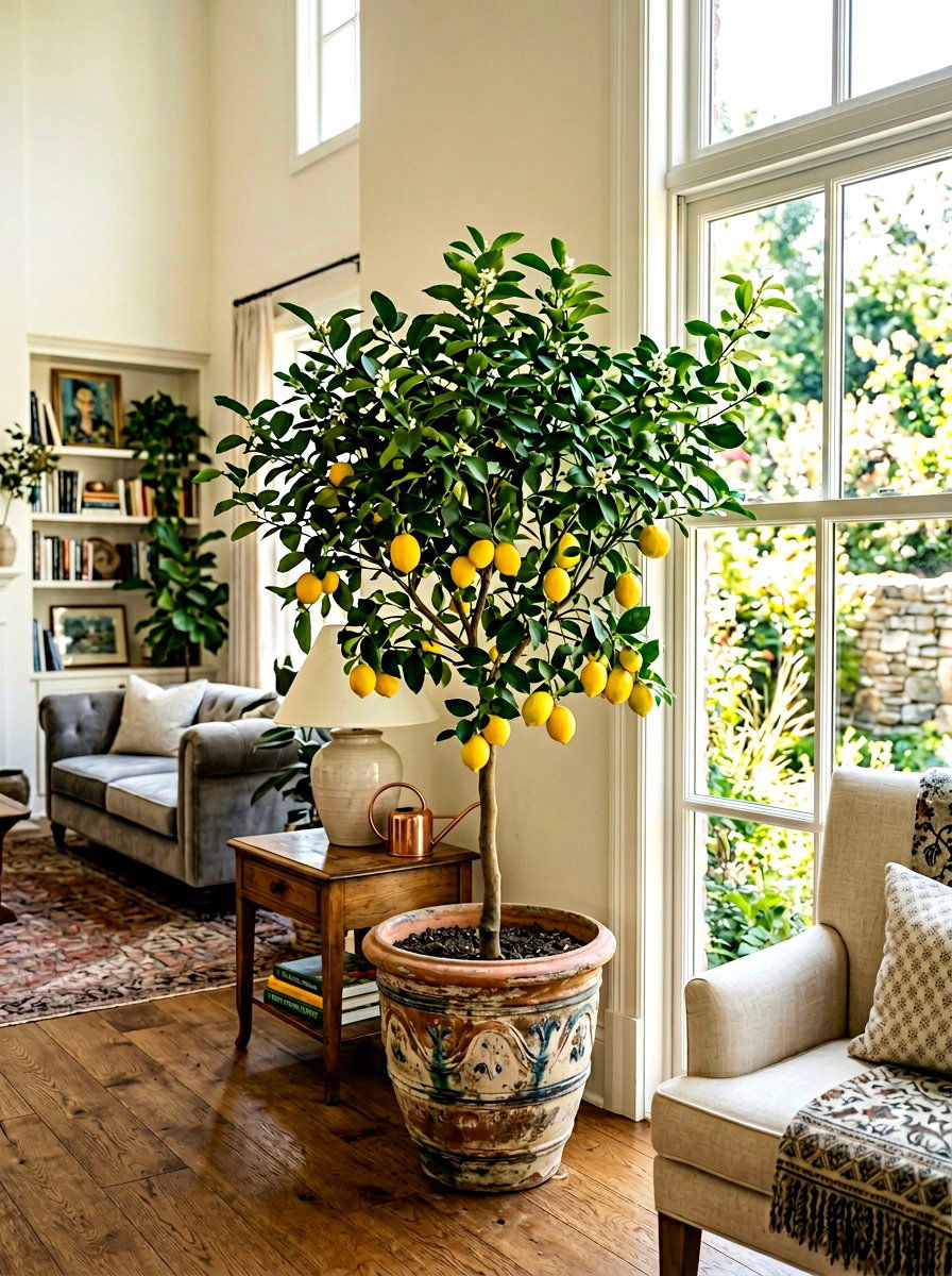 Potted citrus tree - 30 apartment garden ideas