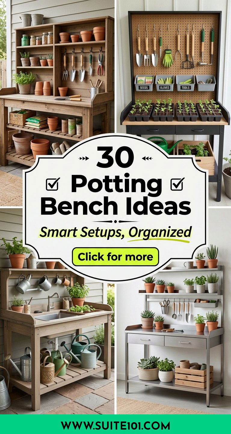 Potting Bench Ideas 30 Smart Setups for Organized Gardening - Potting Bench Ideas: 30 Smart Setups for Organized Gardening