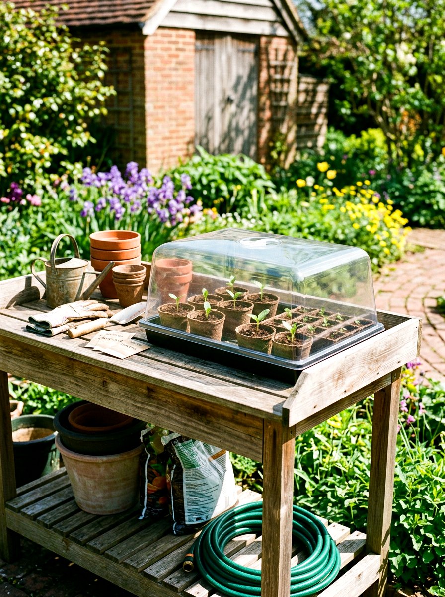 Potting Bench With Cover - 30 greenhouse potting bench ideas