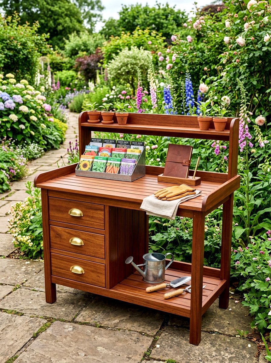 Potting Bench With Drawers - 30 potting bench ideas