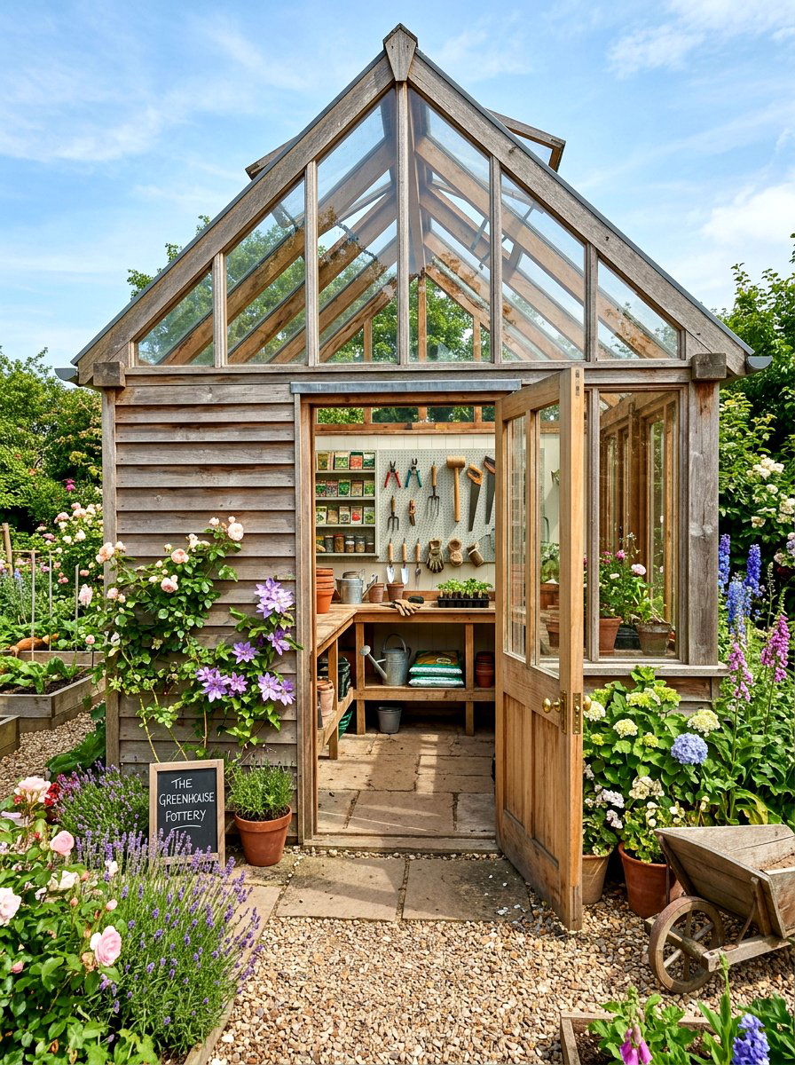 Potting Shed Greenhouse - 30 modern greenhouse ideas