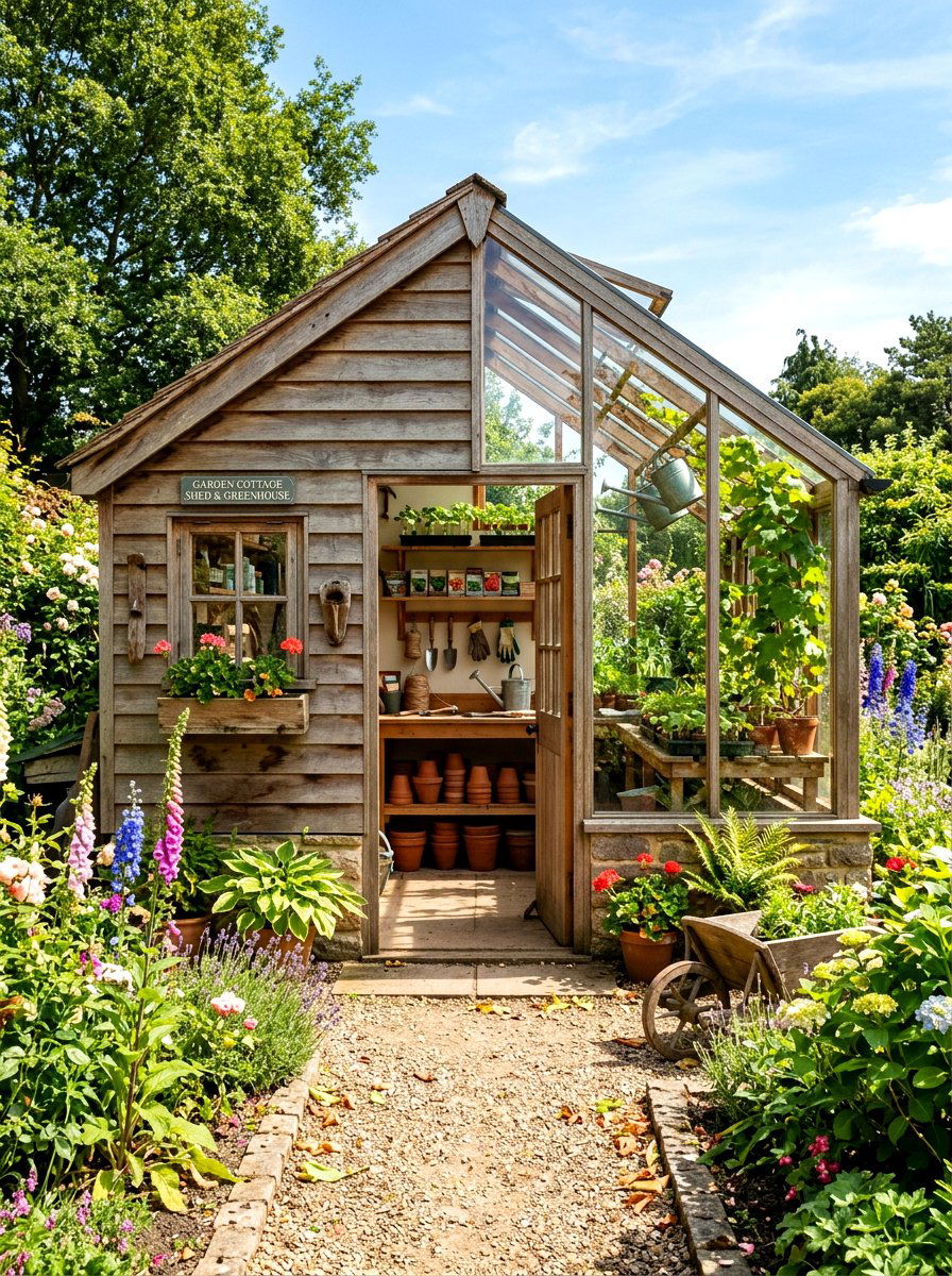 Potting Shed Greenhouse - 30 small greenhouse ideas