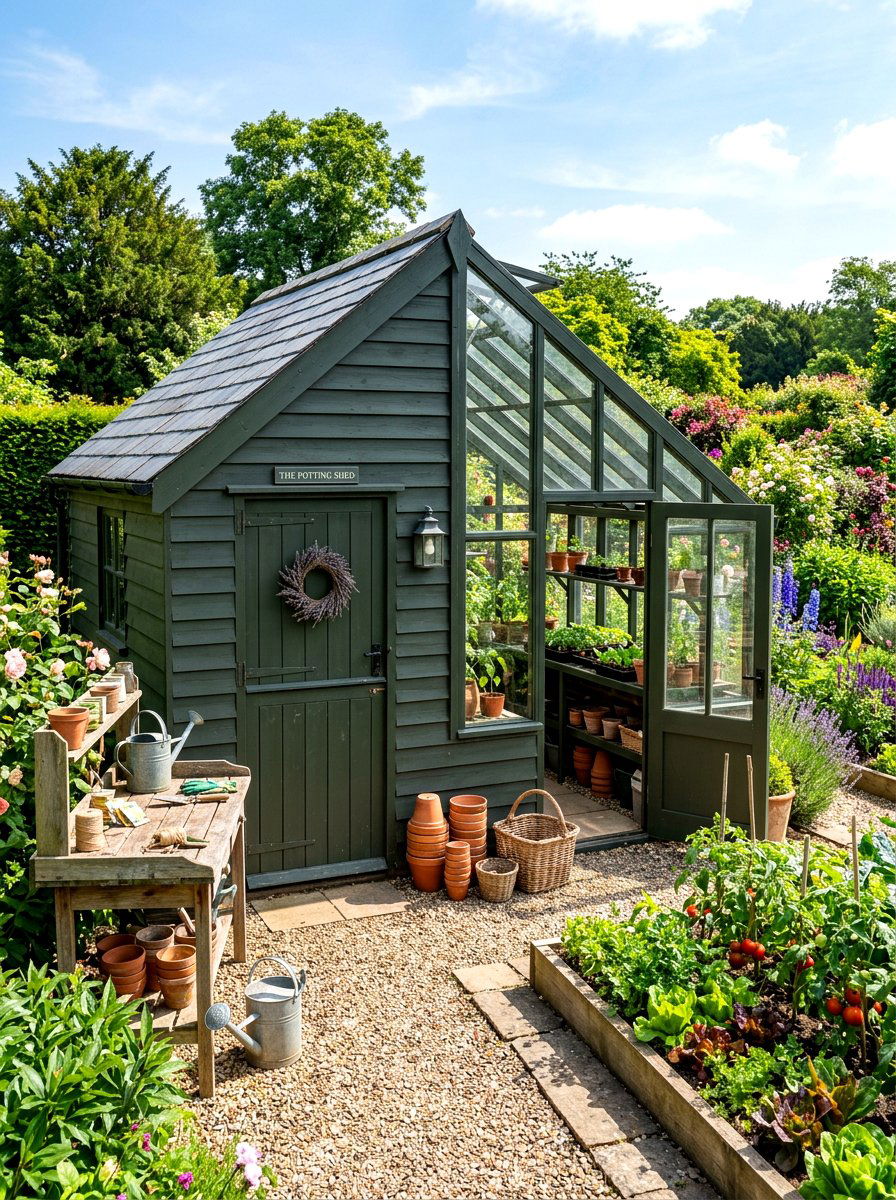 Potting Shed Lean To Greenhouse Combo - 30 lean to greenhouse ideas