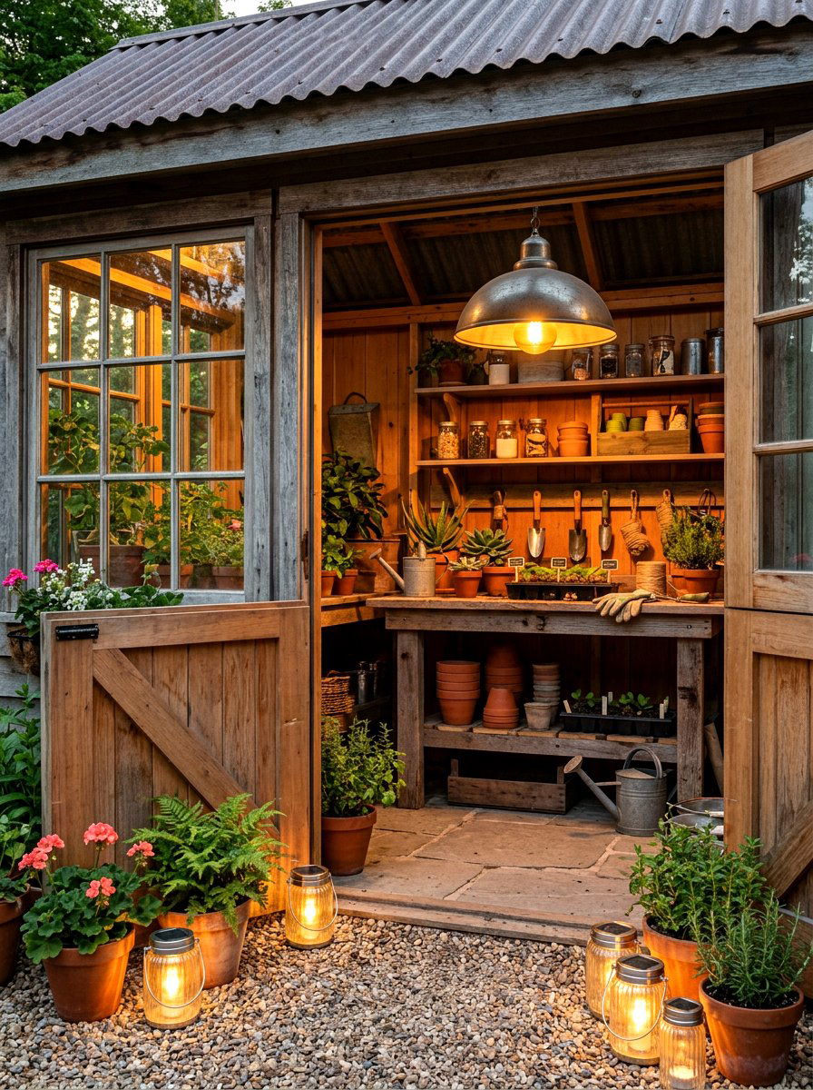 Potting Shed Lighting Fixtures - 30 potting shed decor ideas