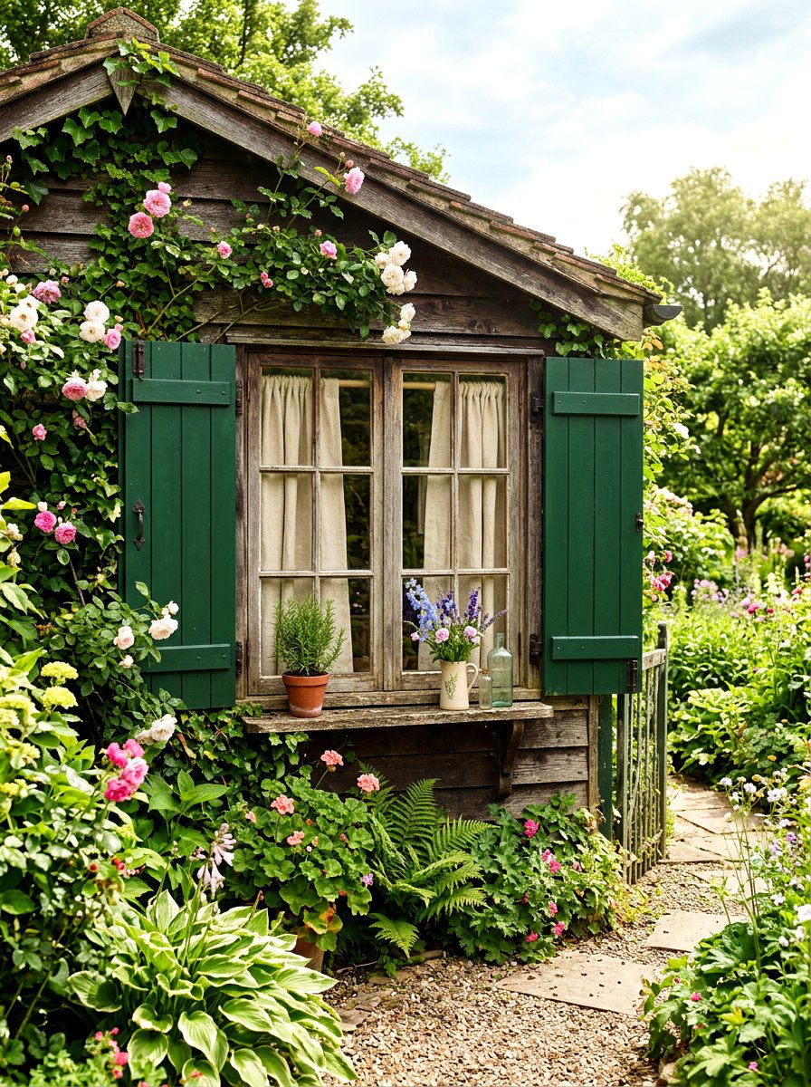 Potting Shed Window Treatments - 30 potting shed decor ideas