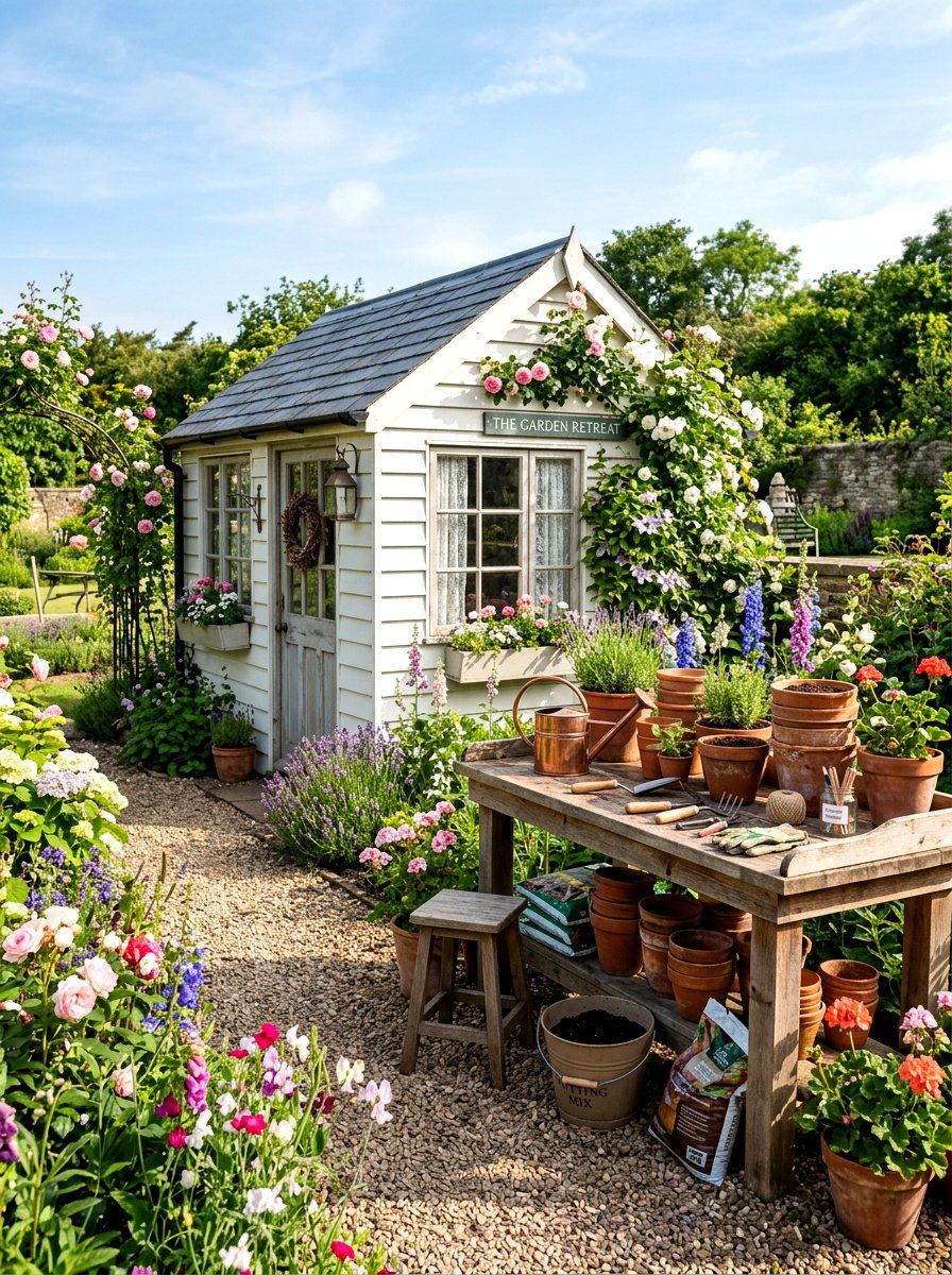 Potting Shed Workspace - 30 backyard zoning layout ideas