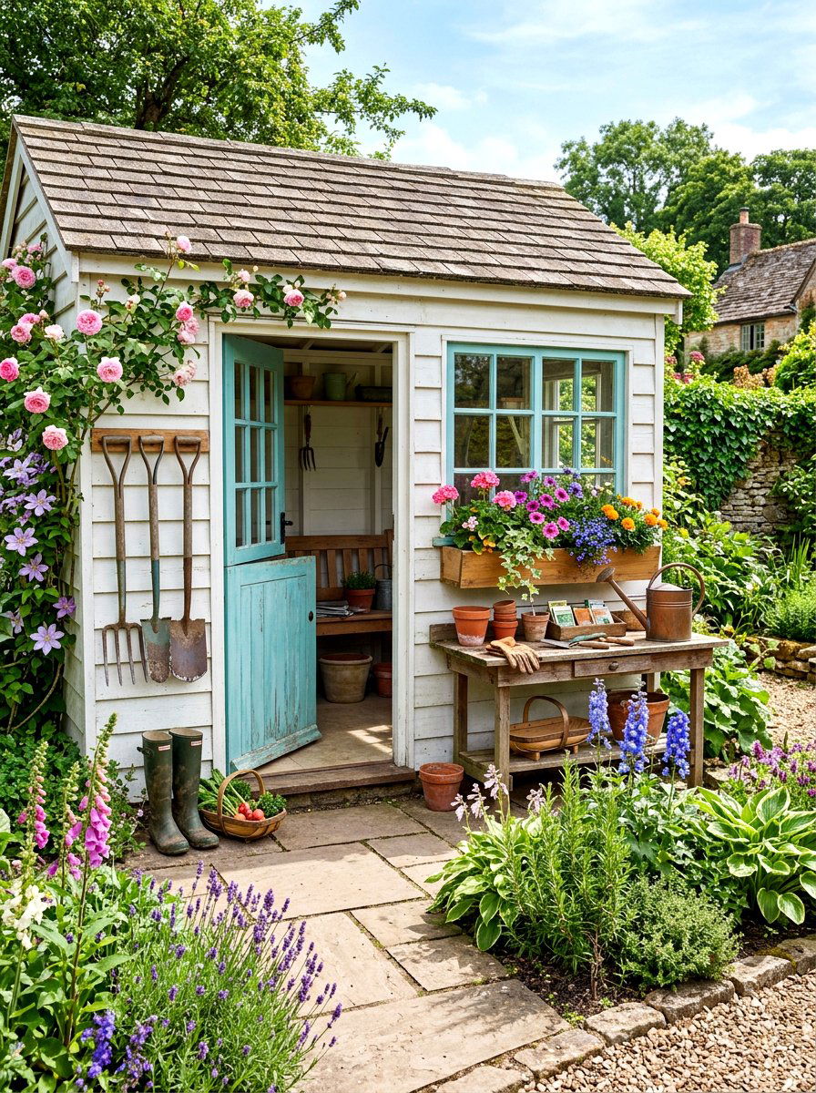 Potting shed - 30 farmhouse backyard ideas