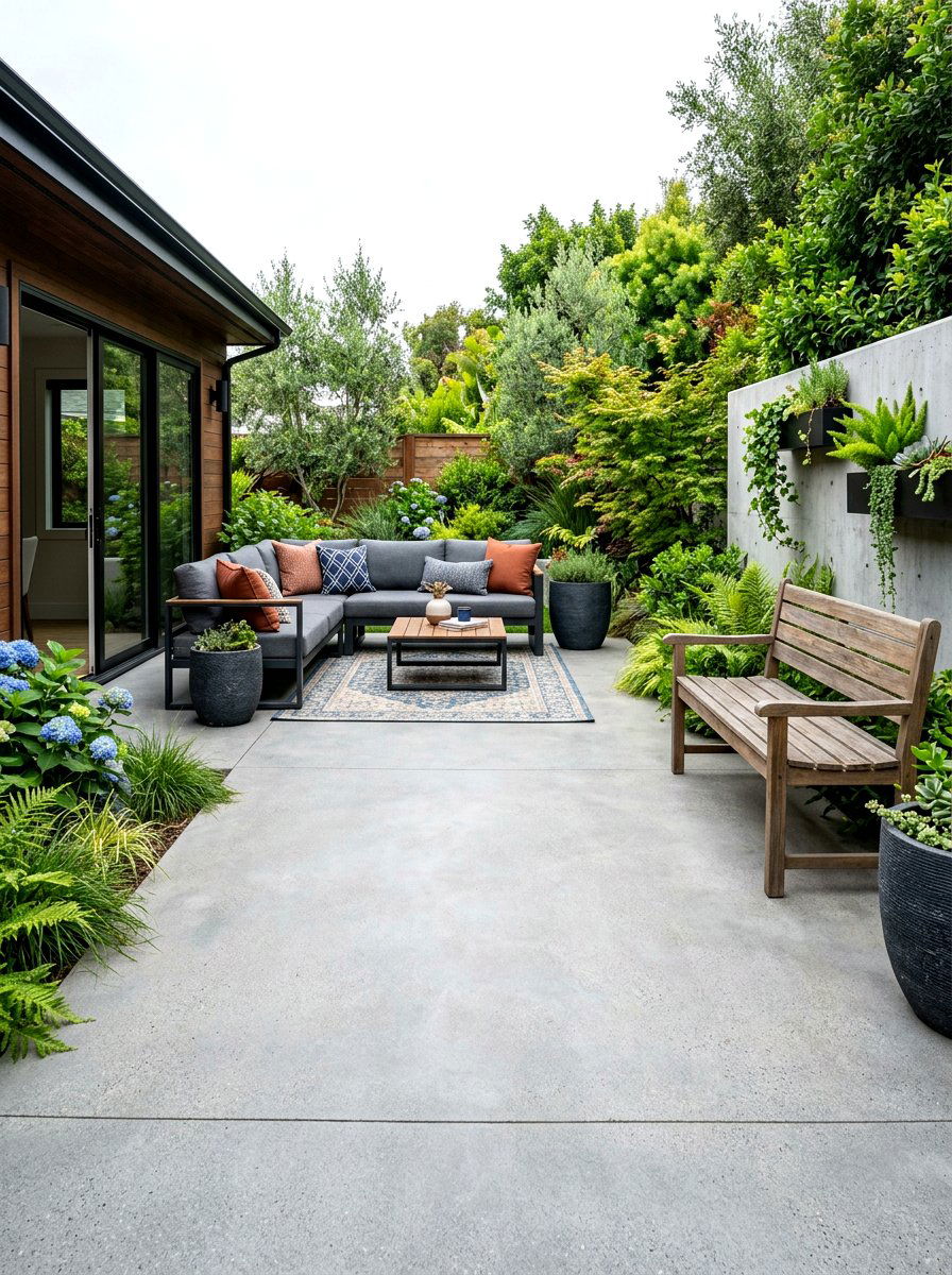 Poured Concrete Patio - 30 patio makeover ideas