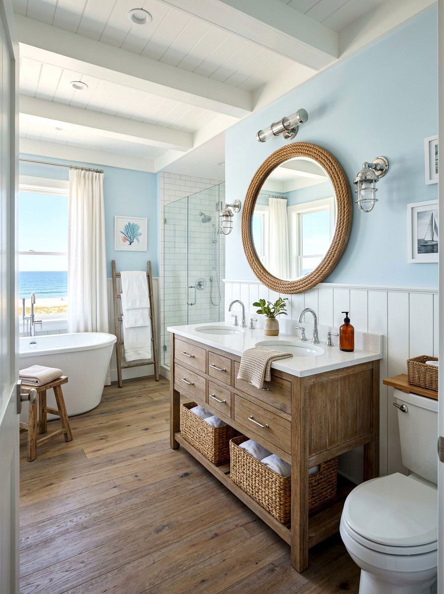 Powder Blue Bathroom Coastal - 30 powder blue bathroom ideas