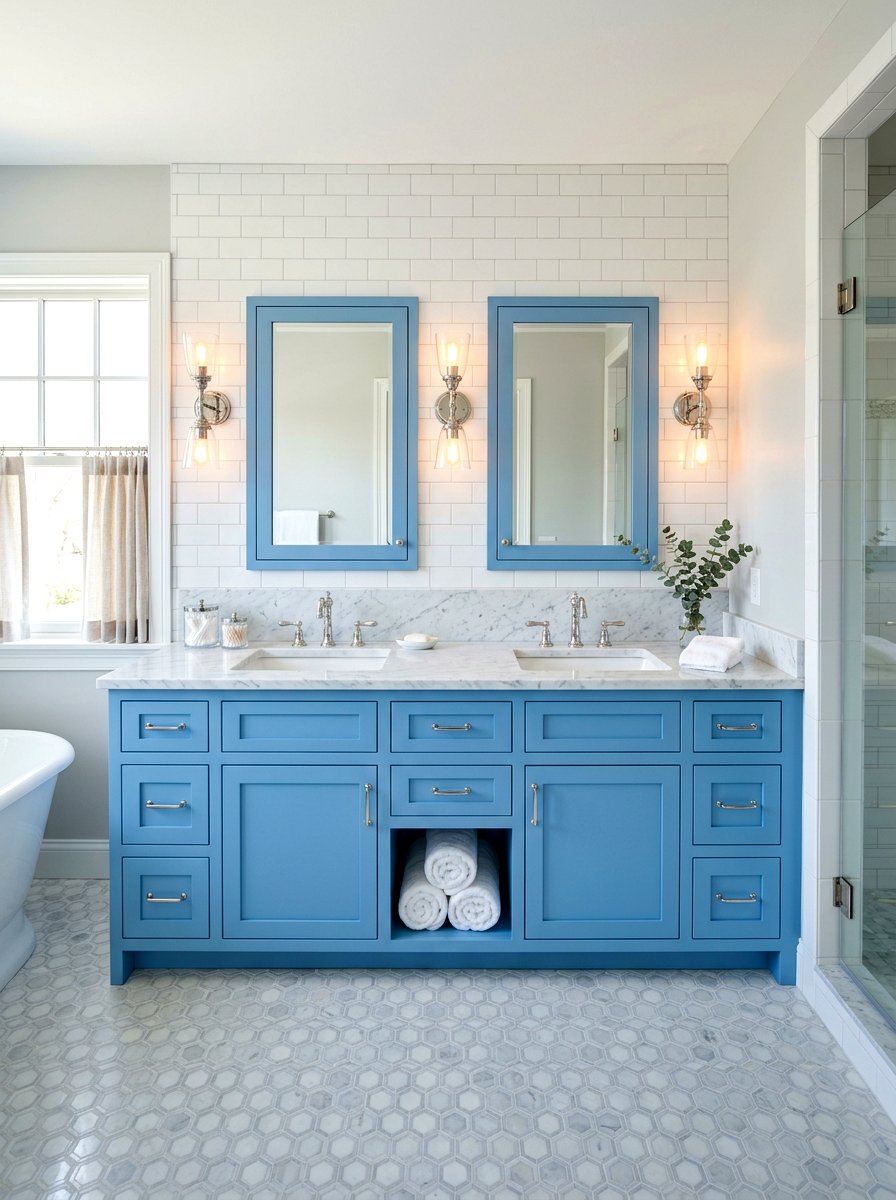 Powder Blue Bathroom Double Vanity - 30 powder blue bathroom ideas